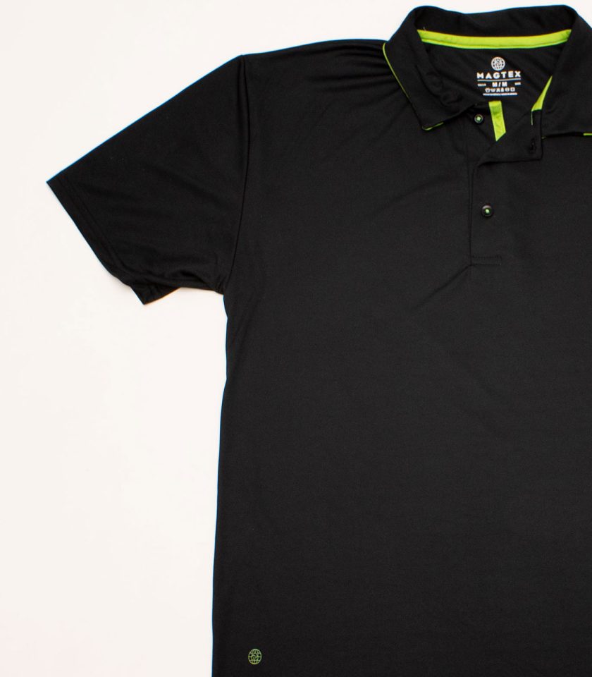Black Dry Fit Polo Shirt - Gold Champion - Image 2
