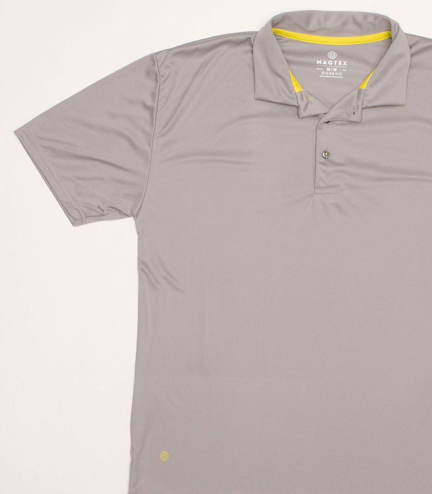 Gray Dry Fit Polo Shirt - Gold Champion - Image 2