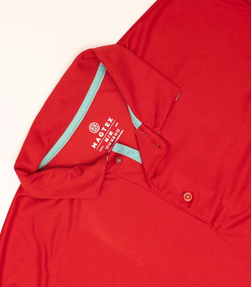 Red Dry Fit Polo Shirt - Gold Champion - Image 4