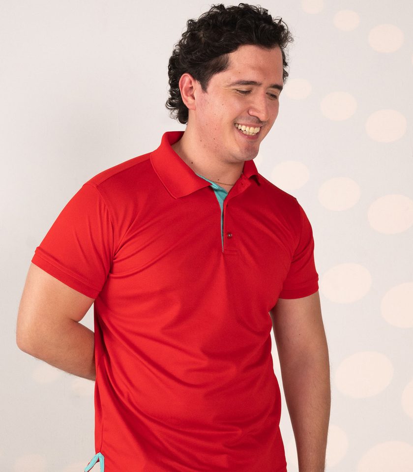 Men's Red Pique Polo Shirt - Champ Fit