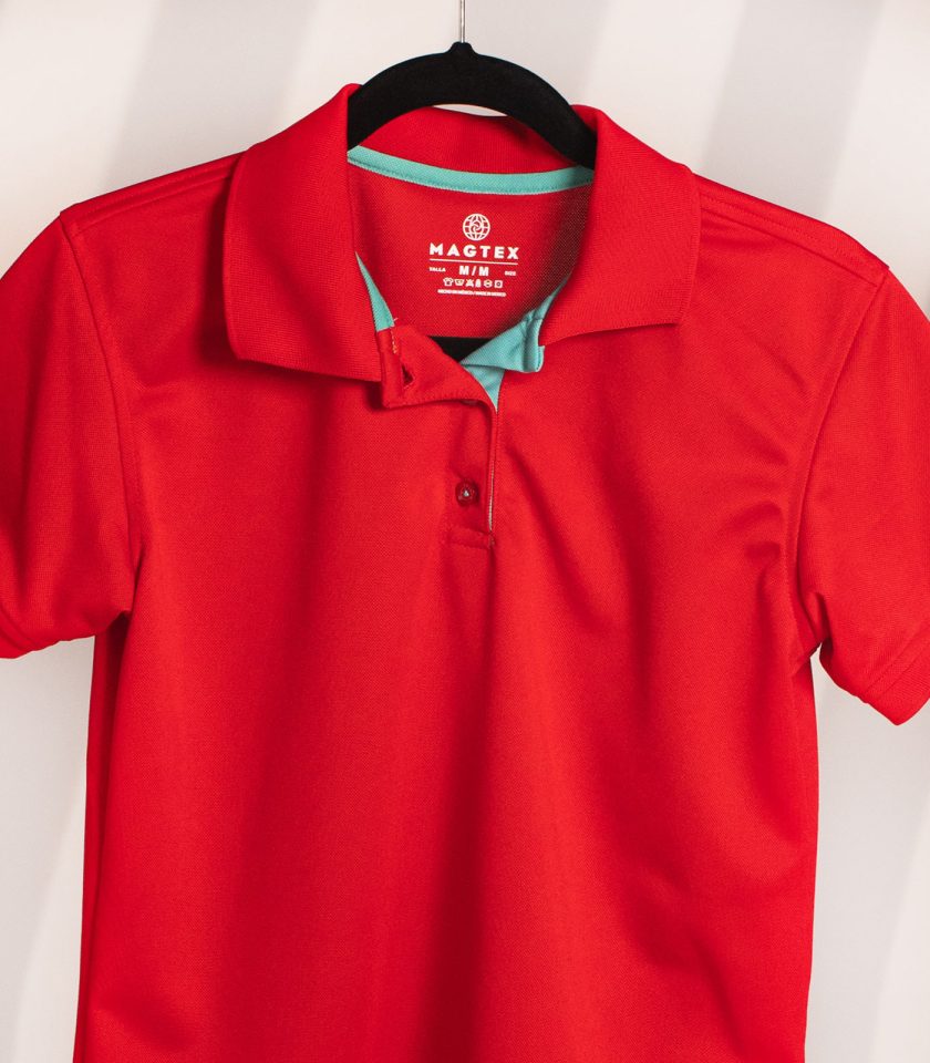 Men's Red Pique Polo Shirt - Champ Fit - Image 2