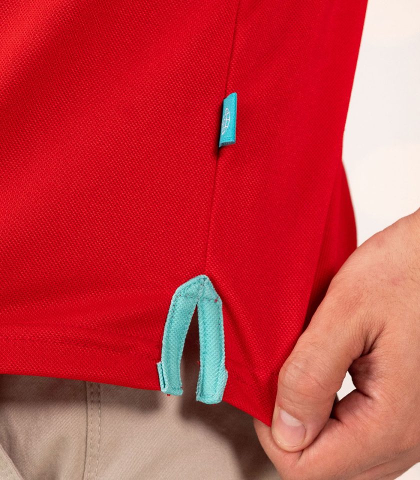 Men's Red Pique Polo Shirt - Champ Fit - Image 4