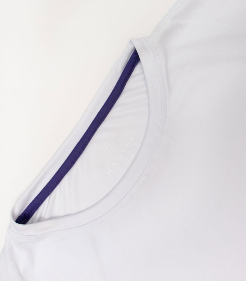 White Crew Neck T-Shirt Dry Fit - Gold Victory - Image 4