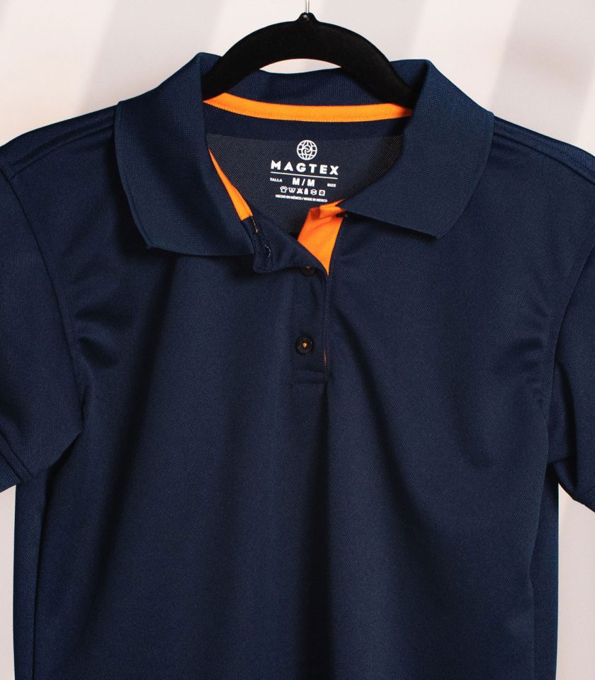 Women's Navy Blue Pique Polo Shirt - Champ Fit - Image 2
