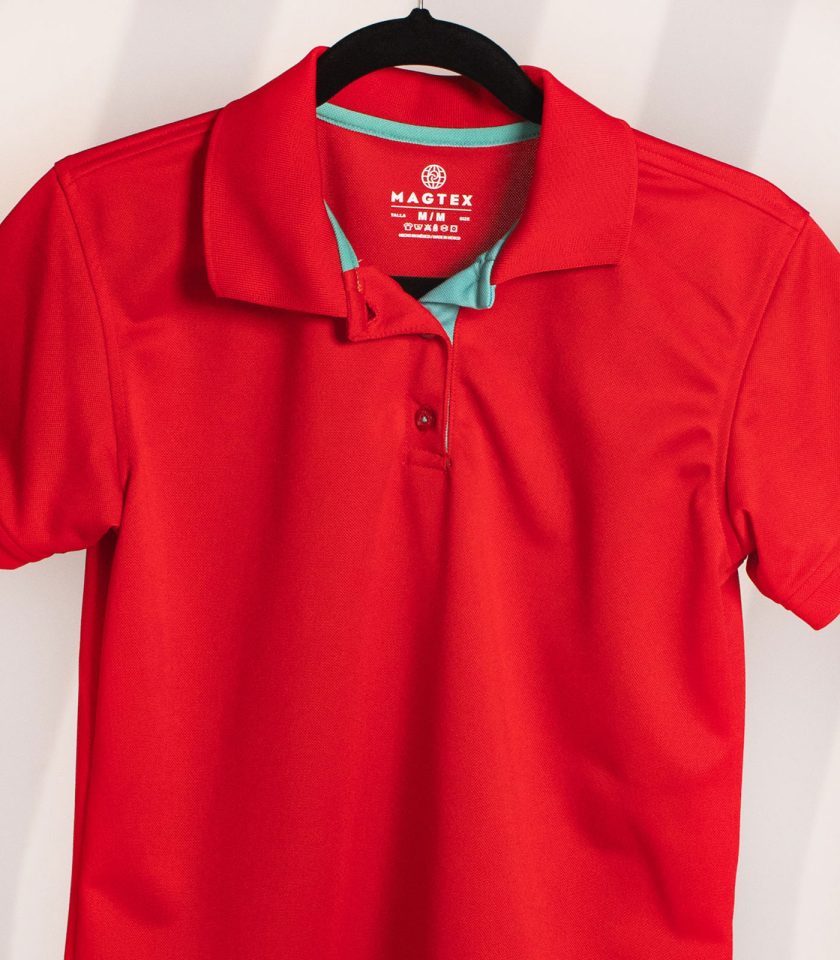 Women's Red Pique Polo Shirt - Champ Fit - Image 2
