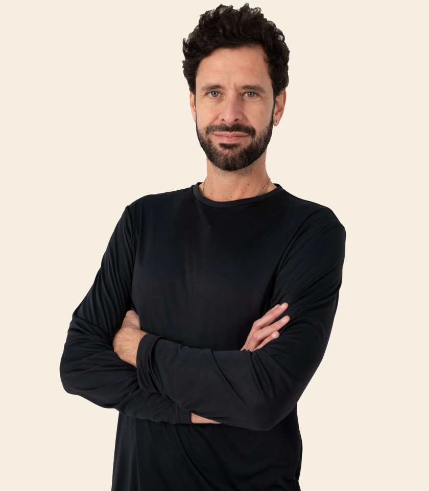 Men’s Black Long Sleeve Crew Neck Dry Fit T-Shirt - Real Basics