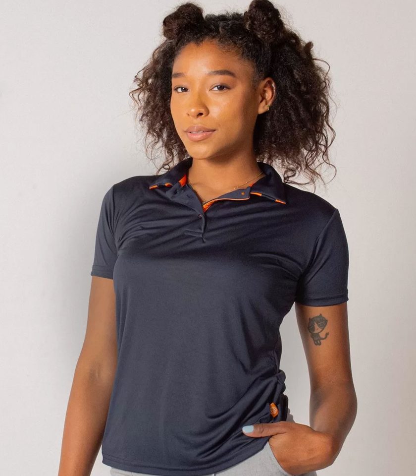 Blue Navy Dry Fit Polo Shirt - Gold Champion