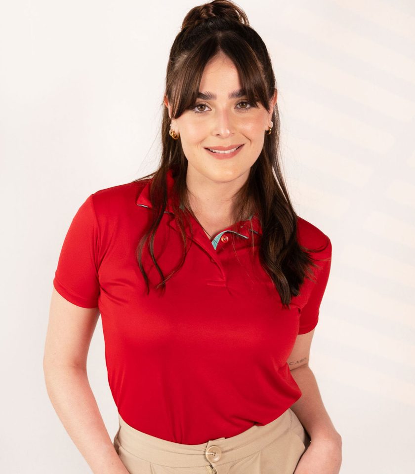 Red Dry Fit Polo Shirt - Gold Champion