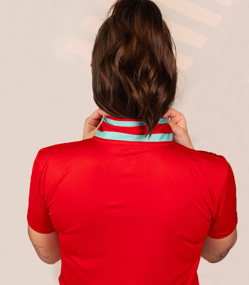 Red Dry Fit Polo Shirt - Gold Champion - Image 3