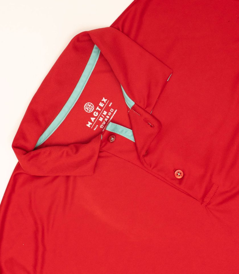 Red Dry Fit Polo Shirt - Gold Champion - Image 4