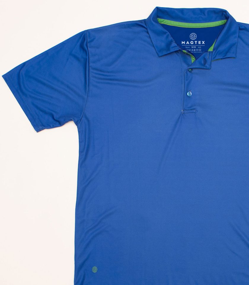Royal Blue Dry Fit Polo Shirt - Gold Champion - Image 2