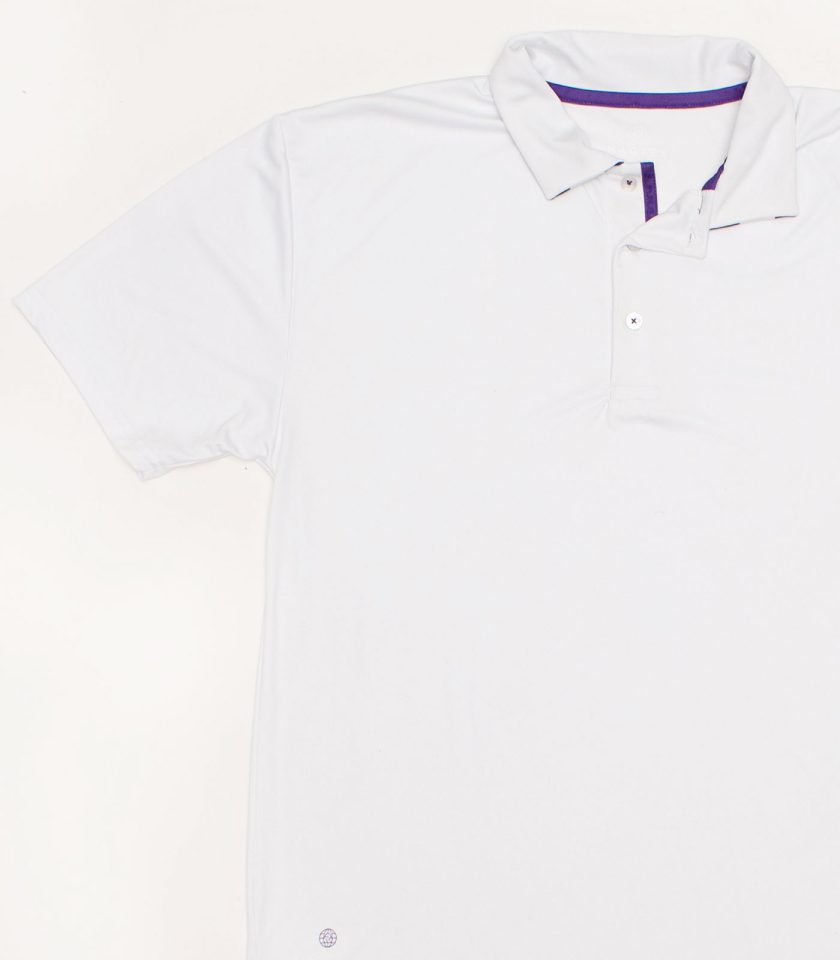 White Dry Fit Polo Shirt - Gold Champion - Image 2